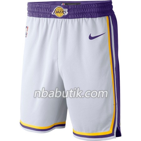 Los Angeles Lakers Mænd Shorts Hvid 2018-19 Nike Swingman Los Angeles Lakers Mænd Shorts Hvid 2018-19 Nike Swingman